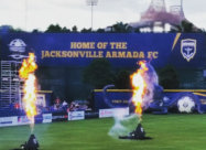 Rental FX Flame Units Used for Jacksonville Armada Player Introductions